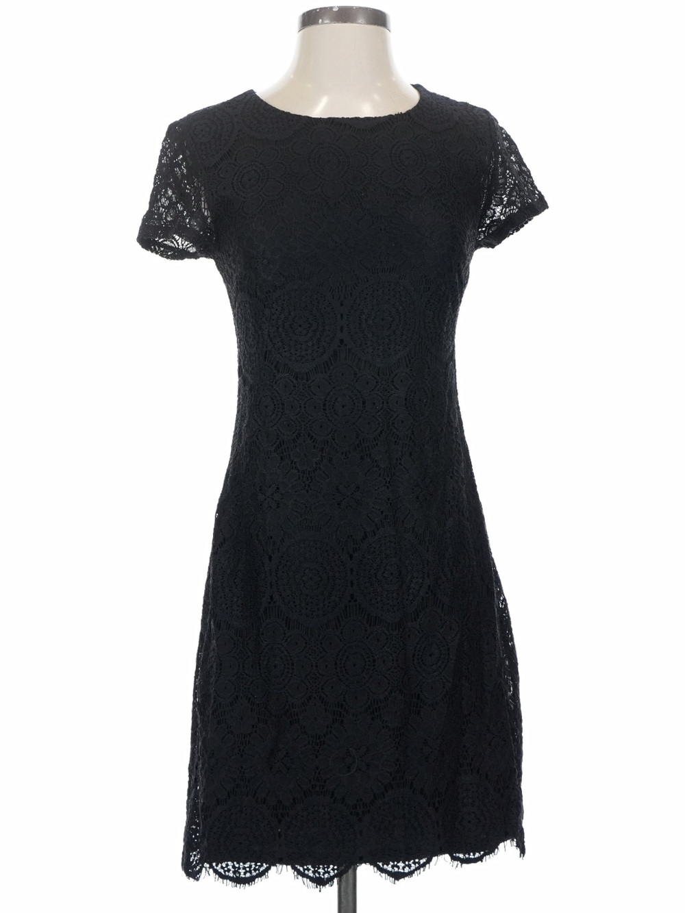 Women's Black Lace Short Sleeve Mini Dress (Laundry, size 2)